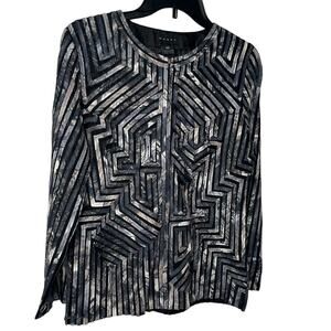 Weave Fitted Art to Wear Blazer with Mesh construction Sz Med